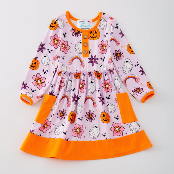 Halloween Rainbow Ghost Play Wear Dress
