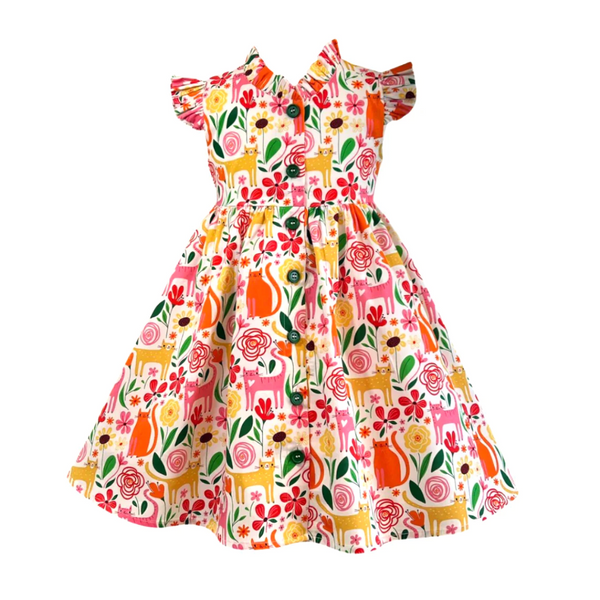 Cat's Meow Glen Park Vintage Dress w/ Hair Bow