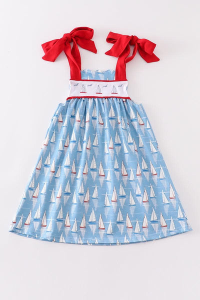 Regatta Summer Playwear Dress w/ Hair Bow