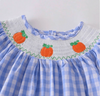 Thanksgiving Smocked Gingham Pumpkin Dress