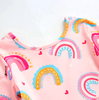 Pale Pink Rainbow Long Sleeved Playwear Dress w/ Hairbow