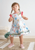 Balloon Festival Tiered Play Wear Dress w/ Hair Ciip