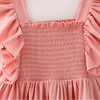 Rainbow Smocked Ruffle Playwear Dress w/ Hair Bow