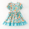 Spring Teal Garden Playwear Dress