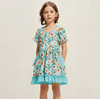 Spring Teal Garden Playwear Dress