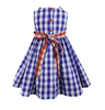 Vintage Alabama Blue Gingham Dress w/ Hair Bow - Little Miss Marmalade