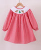 Christmas Red Gingham Smocked Reindeer Play Wear Dress