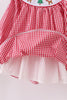 Christmas Red Gingham Smocked Reindeer Play Wear Dress