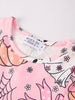 Halloween Ghost Pumpkin Print Ruffled Cuffs Long sleeve Dress