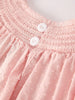 Autumn Halloween Light Pink Ghost Embroidery Smock Girl Dress - Little Miss Marmalade