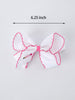 Back to School Pink Pencil Bow Hair Clip 6.25 Inch