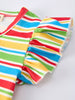 Back to School Apple Stripe Girls Ruffle Dress