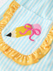 Girls Back To School Pencil Applique Top Leggings Set Pockets