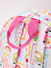 Back to School Print Girls Backpack Ruffle Bag