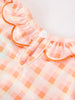 Halloween Pumpkin Plaid Bow Girls Dress