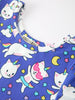 Fall Ghost Cat Print Girls Long Sleeve Twirl Dress