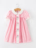 Halloween Ghost Embroidered Girls Dress Peter Pan Collar Bow