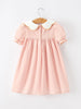 Halloween Pumpkin Applique Girls Puff Sleeve Dress