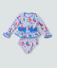 Whimsical Sailboat 2 pc Rash Guard Set