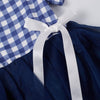Navy Plaid Tutu Playwear Dress w/ Hair Bow