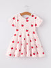 Back to School Apple Striped Sweet Girl Dress