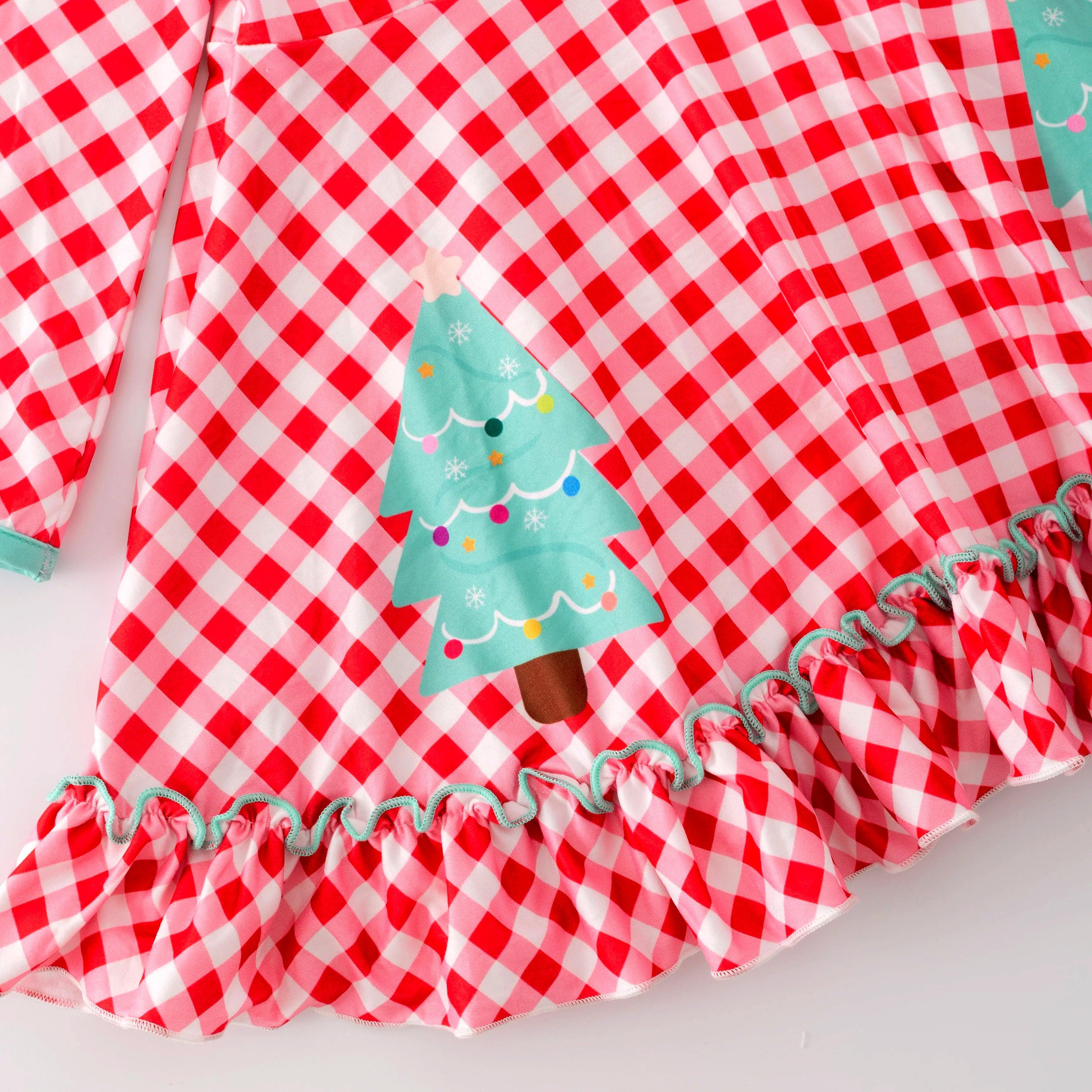 Christmas Red Gingham Tree Dress 3 Years Christmas Red Gingham Tree Dress 3 Years