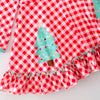 Christmas Red Gingham Tree Dress w/ Hair Bow