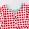 Christmas Red Gingham Tree Dress w/ Hair Bow