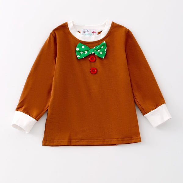 Boys Christmas Gingerbread Shirt