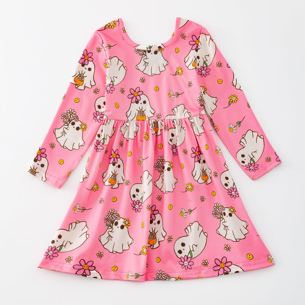 pink ghost dress Pink Smocked Ghost Dress Lillie & Lilah
