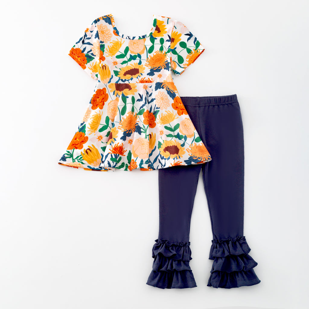 Fall Sunflower Playwear Set