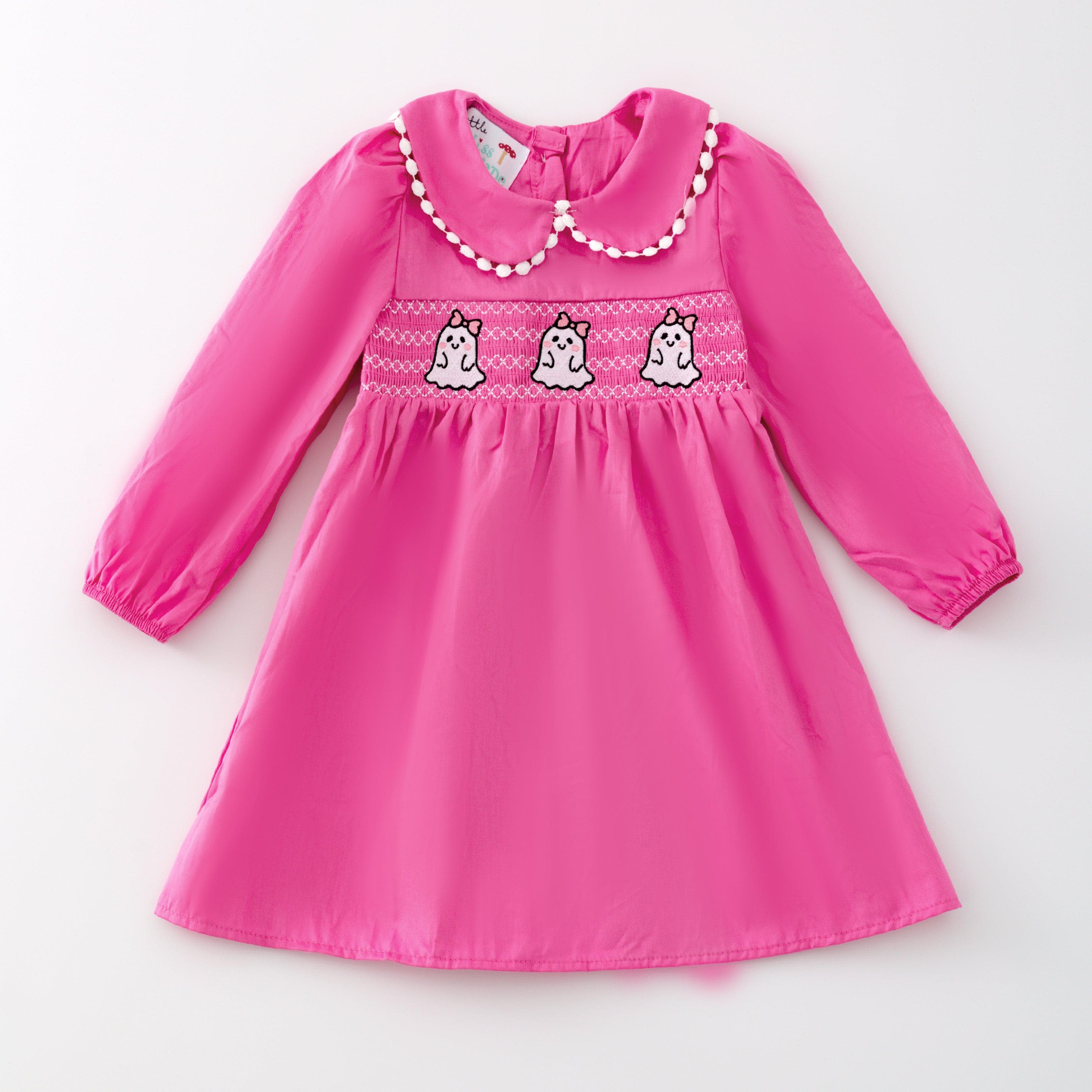 Halloween Pinky The Ghost Smocked Dress 8 (3XL)