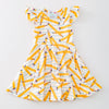 Back to School Flutter Sleeve Pencil Playwear Dress