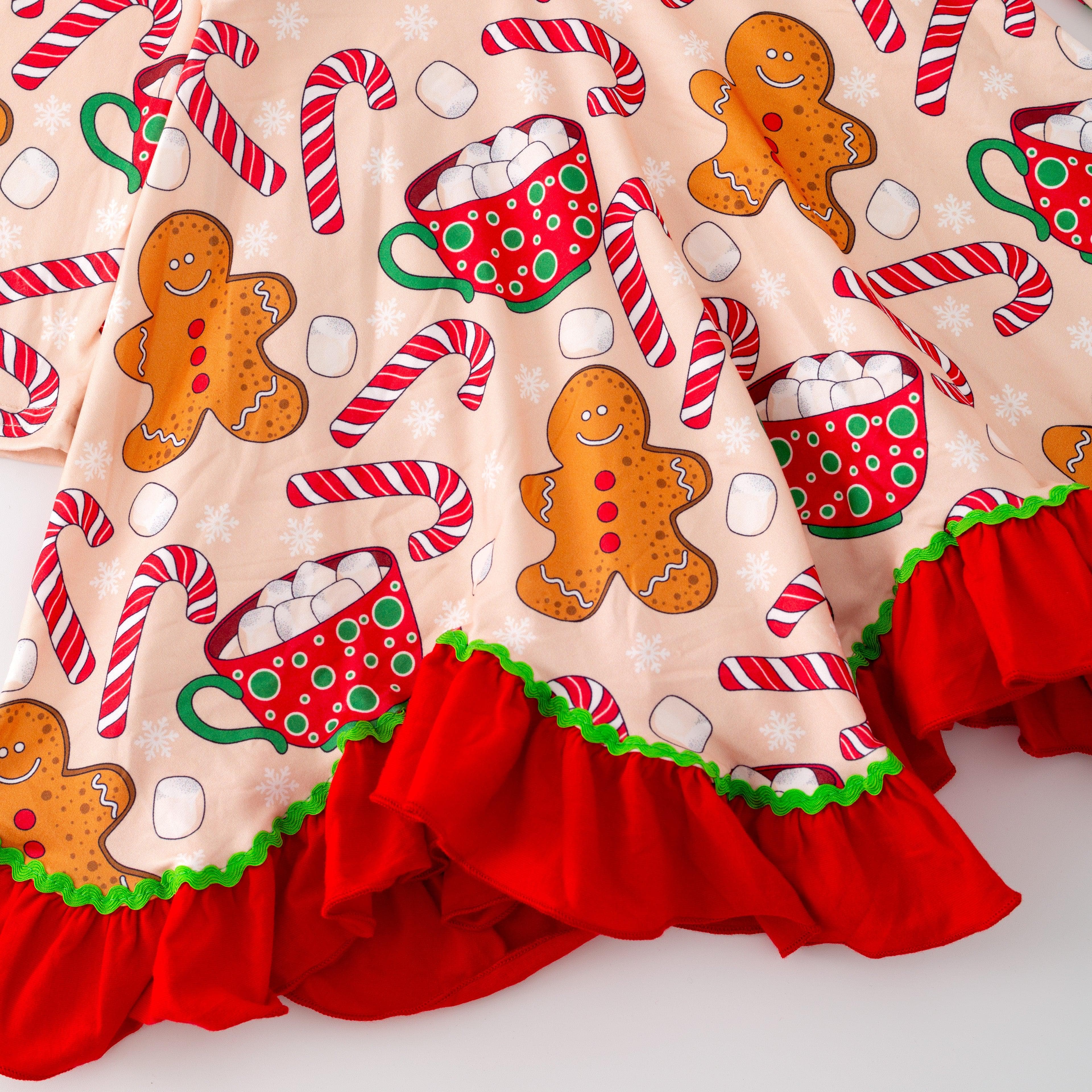 Christmas Gingerbread & Sweets Playwear Dress 2 Years