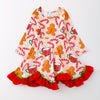 Christmas Gingerbread & Sweets Playwear Dress w/ Hair Bow