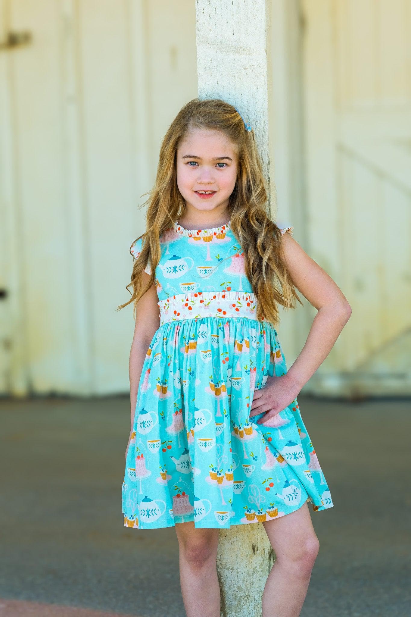 vintage tea party dresses for toddlers Tea Party Dress- Pima Cotton Dress in 5 colors Anne Everett Rae