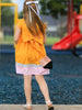 Back To School Pencil Girls Dress Color Block Bow Dress
