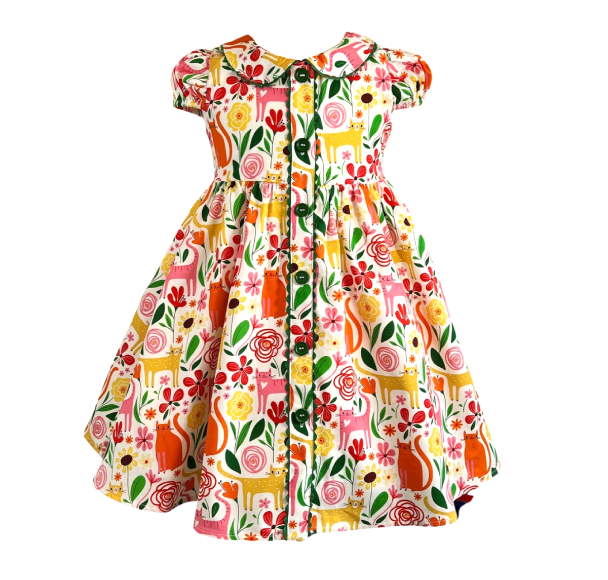 Cat's Meow Vintage Nellie Dress w/ Hairbow | Little Miss Marmalade Cat's Meow Vintage Nellie Dress w/ Hairbow | Little Miss Marmalade