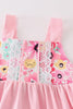 Pink Ruffle Summer Play Wear Dress w/ Hair Bow