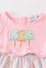 Sweet Popsicle Pinnafore Play Wear Dress w/ Hair Bow