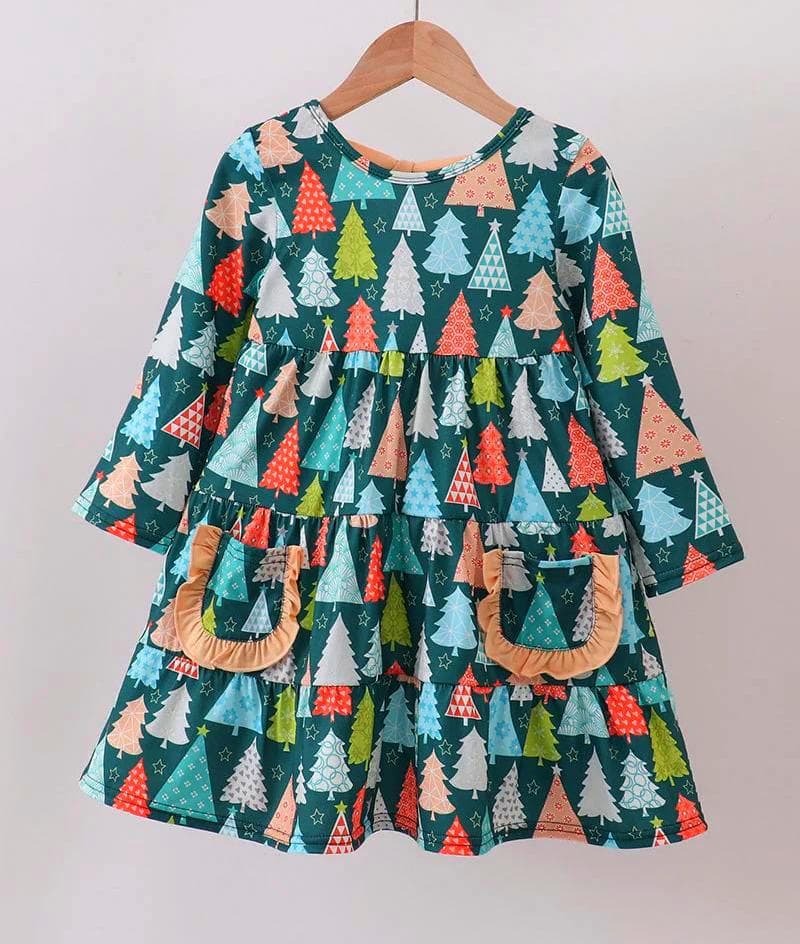 Christmas Tree Pocket Play Wear Dress 3 Christmas Tree Pocket Play Wear Dress 3