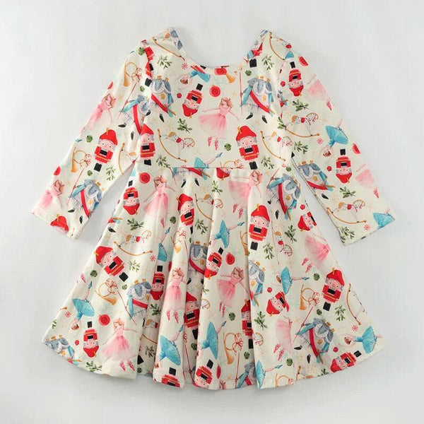 Christmas Pastel Nutcracker Playwear Dress / Hair Bow