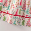 Christmas Smocked Vintage Tree Dress w/ Hair Bow