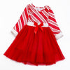 Christmas Cany Cane Tutu Dress w/ Hair Bow