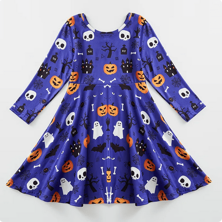 Halloween Purple Scary Dress