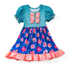 Perfectly Spring Navy & Floral Playwear Dress w/ Hair Bow