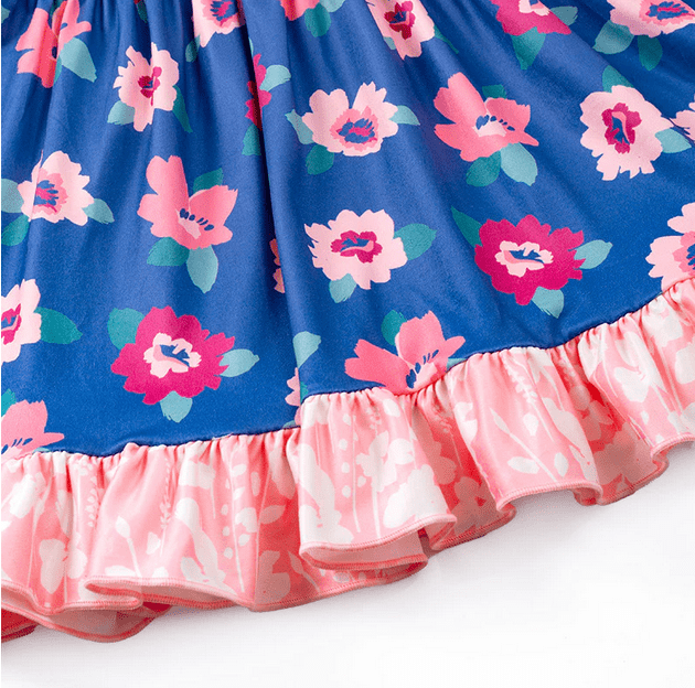 Perfectly Spring Navy & Floral Playwear Dress w/ Hair Bow 5 Perfectly Spring Navy & Floral Playwear Dress w/ Hair Bow 5