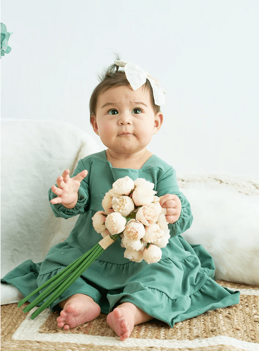 Fall Sage Tiered Playwear Dress 5 Years Fall Sage Tiered Playwear Dress 5 Years