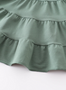 Fall Sage Tiered Playwear Dress w/ Hair Bow