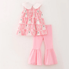 Halloween Embroidered Pink Ghost Outfit